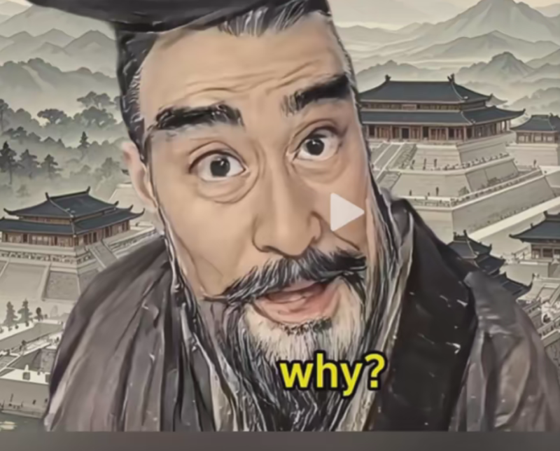 古人怼人视频制作：回答我、looking my eyes...等，详细制作教学-AI创作学习-提示词应用-短视频玩法野草AI资源学习网