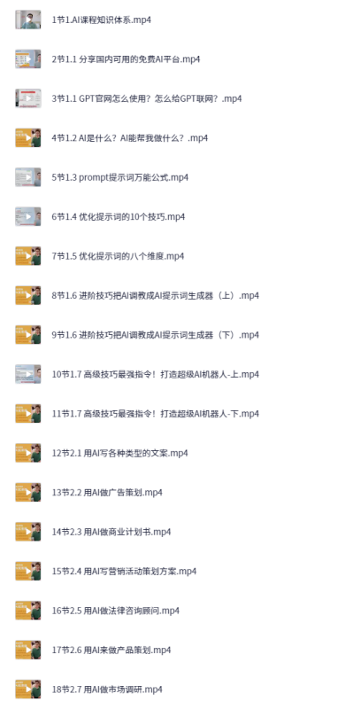 AI实用实战课程：提升工作效率，全域应用实讲-AI创作学习-提示词应用-短视频玩法野草AI资源学习网