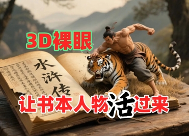 利用AI制作：书本人物裸眼3D视频，保姆级教程-AI创作学习-提示词应用-短视频玩法野草AI资源学习网
