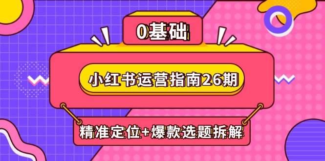 小红书运营指南26期：精准定位+爆款选题拆解,DeepSeek辅助创作与电商变现-AI创作学习-提示词应用-短视频玩法野草AI资源学习网
