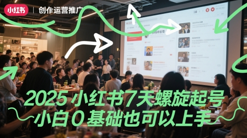 2025小红书7天螺旋起号，小白0基础也可以上手-AI创作学习-提示词应用-短视频玩法野草AI资源学习网