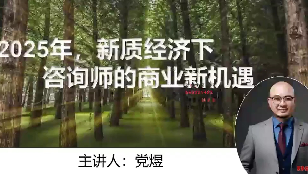 党煜：2025咨询师IP变现计划训练营，7天构建咨询师变现系统，咨询师的商业新机遇-AI创作学习-提示词应用-短视频玩法野草AI资源学习网