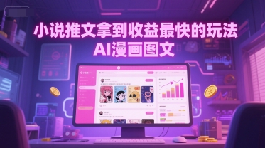 手把手教你做AI漫画图文进行小说推文，-AI创作学习-提示词应用-短视频玩法野草AI资源学习网