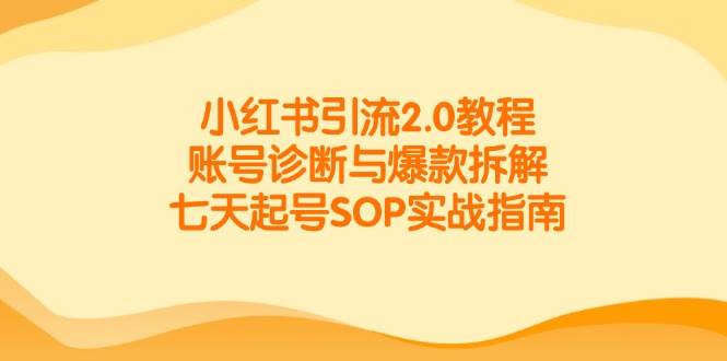 小红书引流2.0教程，系统讲解从账号搭建到爆款内容生产的全流程-AI创作学习-提示词应用-短视频玩法野草AI资源学习网