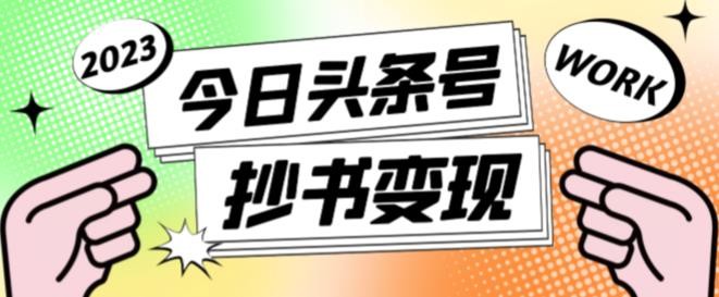 头条抄书冷门项目，单号一天100+，有人一个月变现1w+！（软件+教程+玩法）-AI创作学习-提示词应用-短视频玩法野草AI资源学习网