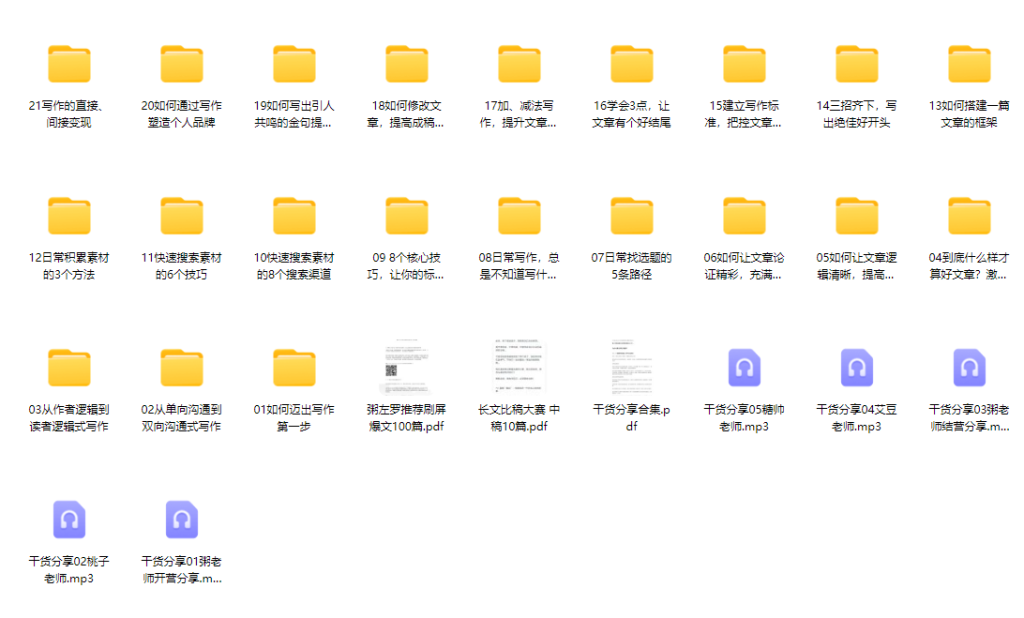 图片[2]-AI创作学习-提示词应用-短视频玩法21天写作训练营，​一站式解决难题，让你提笔就能写起来-AI创作学习-提示词应用-短视频玩法野草AI资源学习网