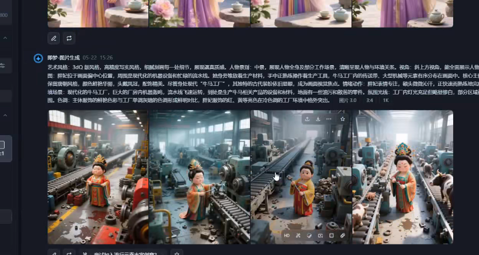 用豆包创建AI智能体，指令一键生成，唐朝贵妇+微缩景观-AI创作学习-提示词应用-短视频玩法野草AI资源学习网