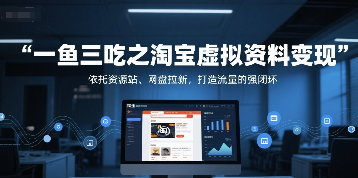 虚拟资料变现：依托电商平台+资源站+网盘拉新，打造流量的强闭环-AI创作学习-提示词应用-短视频玩法野草AI资源学习网