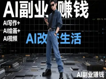 AI改变生活（Ai写作+AI绘画+Ai视频），AI副业挣钱-AI创作学习-提示词应用-短视频玩法野草AI资源学习网