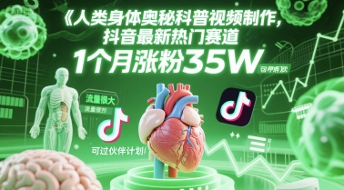人类科普馆视频制作，抖音最新热门赛道-AI创作学习-提示词应用-短视频玩法野草AI资源学习网