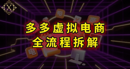 拼多多虚拟电商全流程拆解，深度学习-AI创作学习-提示词应用-短视频玩法野草AI资源学习网