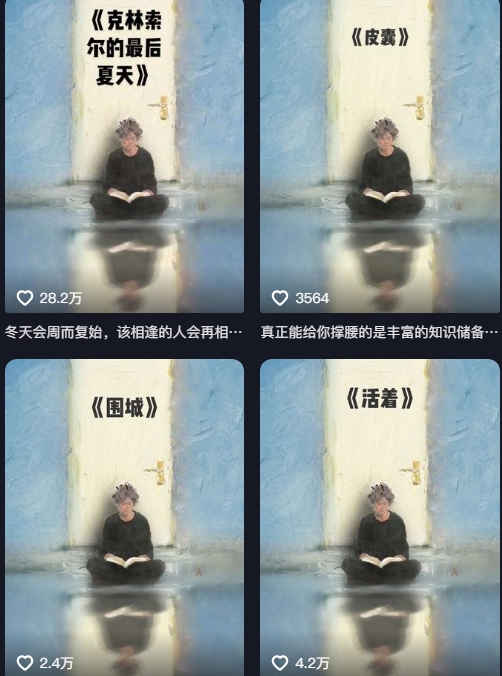 AI制作爆款书单，抖音42万粉丝博主书单号制作拆解，单条视频28W赞-AI创作学习-提示词应用-短视频玩法野草AI资源学习网