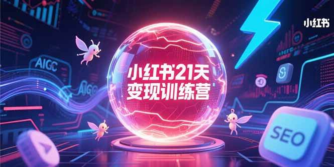 小红书21天变现训练营，AIGC工具高效应用，SEO优化核心技巧-AI创作学习-提示词应用-短视频玩法野草AI资源学习网