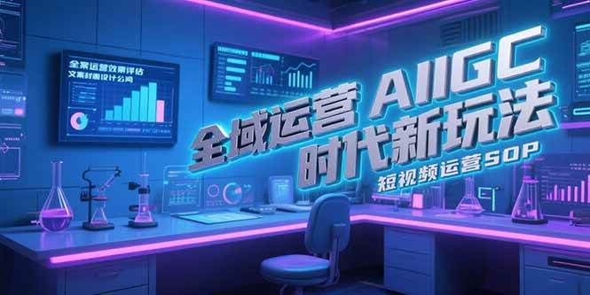 全域运营AIGC：操盘孵化IP打造，文案封面设计公式，短视频运营SOP-AI创作学习-提示词应用-短视频玩法野草AI资源学习网