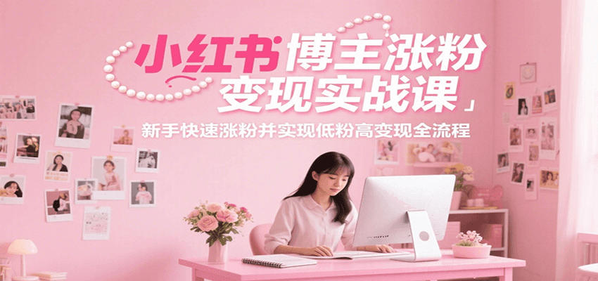 小红书博主涨粉变现实战课：新手快速涨粉，并实现低粉高变现全流程-AI创作学习-提示词应用-短视频玩法野草AI资源学习网
