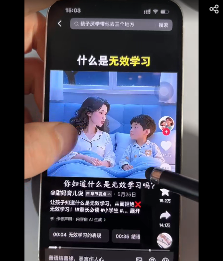 利用AI制作：【亲子教育对话】短视频起号，保姆级拆解教程-AI创作学习-提示词应用-短视频玩法野草AI资源学习网