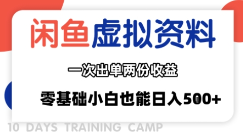 闲鱼虚拟资料变现玩法：信息差项目，一次出单两份收益，无需囤货，可批量矩阵-AI创作学习-提示词应用-短视频玩法野草AI资源学习网