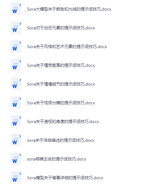 图片[2]-AI创作学习-提示词应用-短视频玩法Sora资源最全合集 视频+提示词技巧+学习论文+提示词库-AI创作学习-提示词应用-短视频玩法野草AI资源学习网