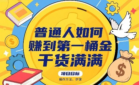 普通人如何賺到第一桶金，干货满满，操作方法及步骤-AI创作学习-提示词应用-短视频玩法野草AI资源学习网