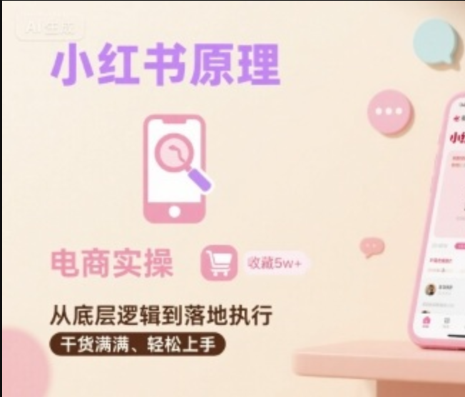 小红书原理以及详细实操流程，小红书电商教程-AI创作学习-提示词应用-短视频玩法野草AI资源学习网