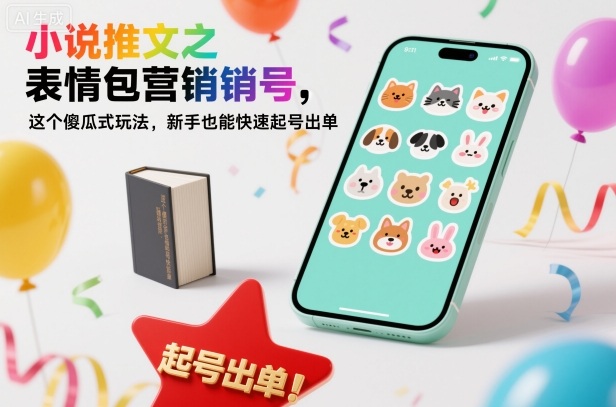 小说推文：表情包营销号，这个傻瓜式玩法，新手也能快速起号出单-AI创作学习-提示词应用-短视频玩法野草AI资源学习网