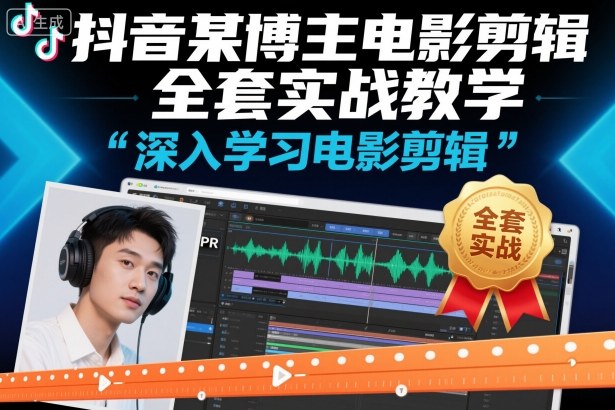 抖音某博主电影剪辑全套实战教学，深入学习电影剪辑-AI创作学习-提示词应用-短视频玩法野草AI资源学习网