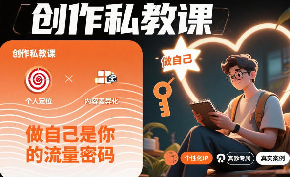 自媒体创作私教课：做自己是你的流量密码-AI创作学习-提示词应用-短视频玩法野草AI资源学习网