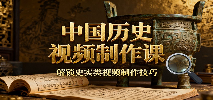 中国历史视频制作课：疆域地图集+参考文案+练习素材，解锁史实类视频制作技巧【附大量历史文档资料】-AI创作学习-提示词应用-短视频玩法野草AI资源学习网