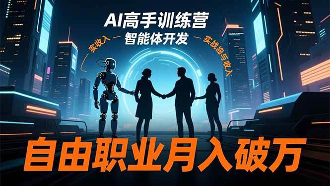 AI高手训练营3.0，ChatGPT，Midjourney，智能体开发，自由职业月入破万-AI创作学习-提示词应用-短视频玩法野草AI资源学习网