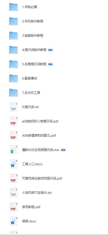 图片[2]-AI创作学习-提示词应用-短视频玩法AI语录情感治愈奶奶：教程小白零基础入门教程-AI创作学习-提示词应用-短视频玩法野草AI资源学习网