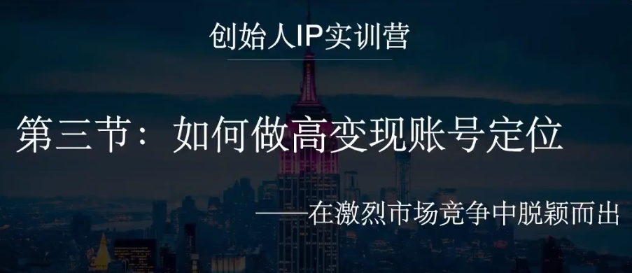 创始人IP实训营，IP打造实操课-AI创作学习-提示词应用-短视频玩法野草AI资源学习网
