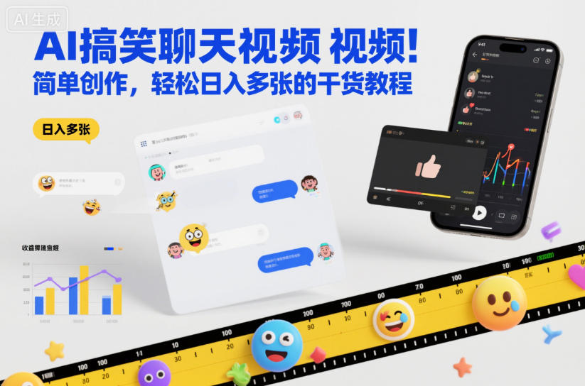 AI搞笑聊天视频，简单创作，轻松日入多张的干货教程-AI创作学习-提示词应用-短视频玩法野草AI资源学习网