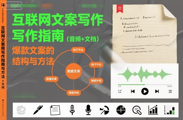 互联网文案写作指南＋爆款文案的结构与方法（音频+文档）-AI创作学习-提示词应用-短视频玩法野草AI资源学习网