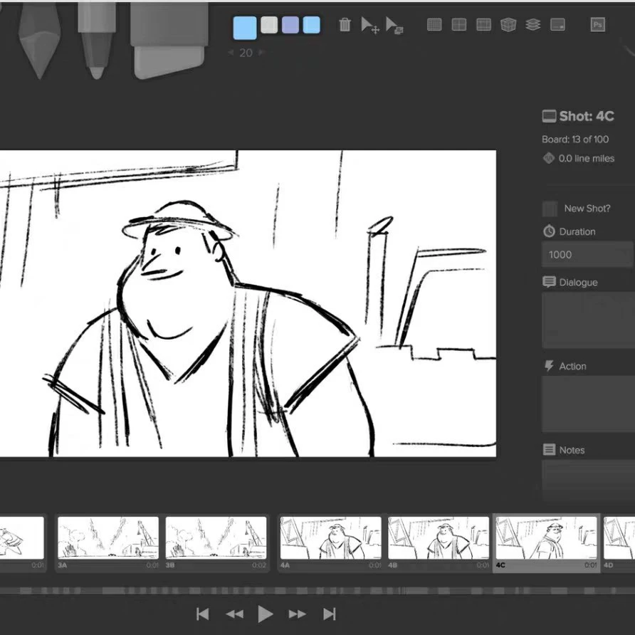 Storyboarder 动画制作和分镜软件 中英文win/Mac 全新官方正版-AI创作学习-提示词应用-短视频玩法野草AI资源学习网