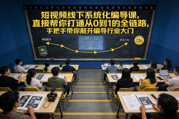薛辉：“短视频线下系统化编导课”，直接帮你打通从0到1的全链路-AI创作学习-提示词应用-短视频玩法野草AI资源学习网