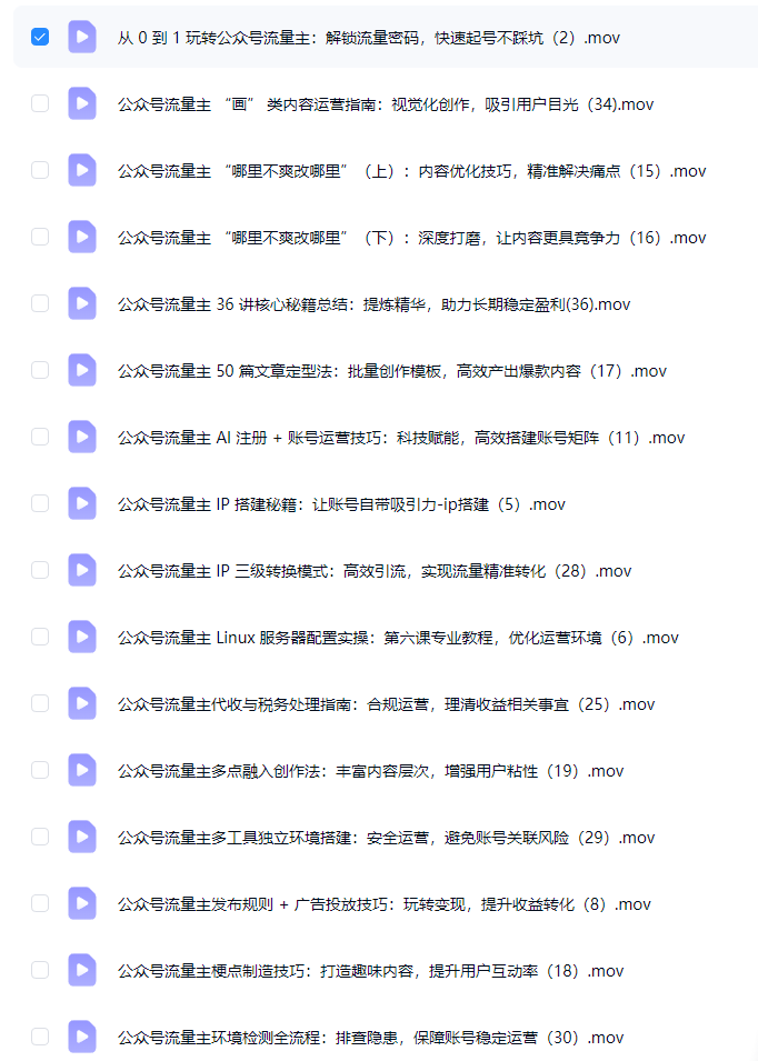 图片[2]-AI创作学习-提示词应用-短视频玩法麦子甜：公众号流量主零门槛賺钱秘籍！覆盖全环节实战技巧，IP搭建+矩阵运营，月入几个W-AI创作学习-提示词应用-短视频玩法野草AI资源学习网