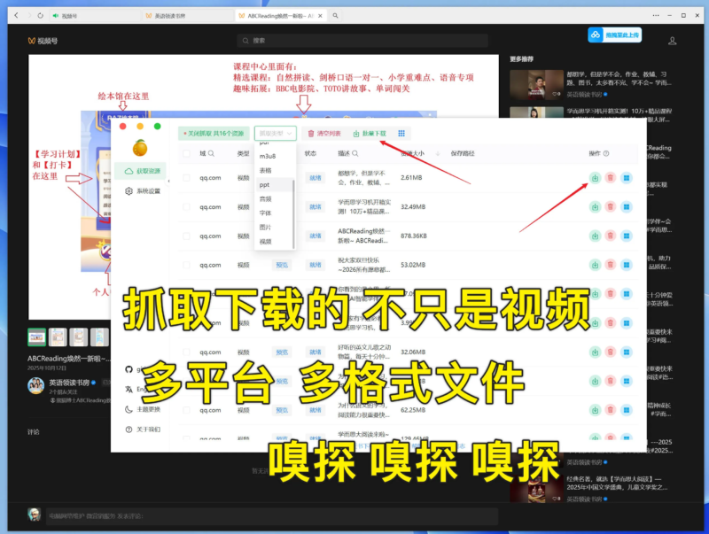 软件工具：视频号等多平台网络资源嗅探下载器res-downloader V3.13-AI创作学习-提示词应用-短视频玩法野草AI资源学习网