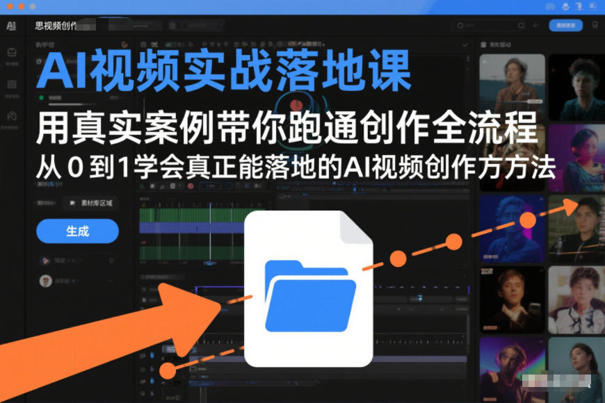 AI视频实战落地课：用真实案例带你跑通创作全流程，从0到1学会真正能落地的AI视频创作方法-AI创作学习-提示词应用-短视频玩法野草AI资源学习网