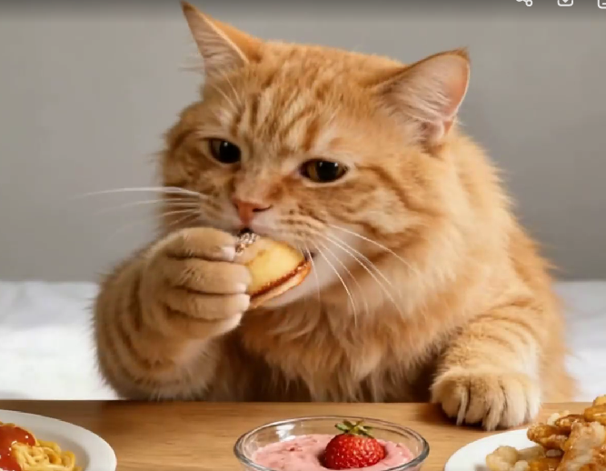 爆款短视频玩法：【动物吃播AI】赛道，自带治愈流量，操作简单，小白也能日入5张+-AI创作学习-提示词应用-短视频玩法野草AI资源学习网