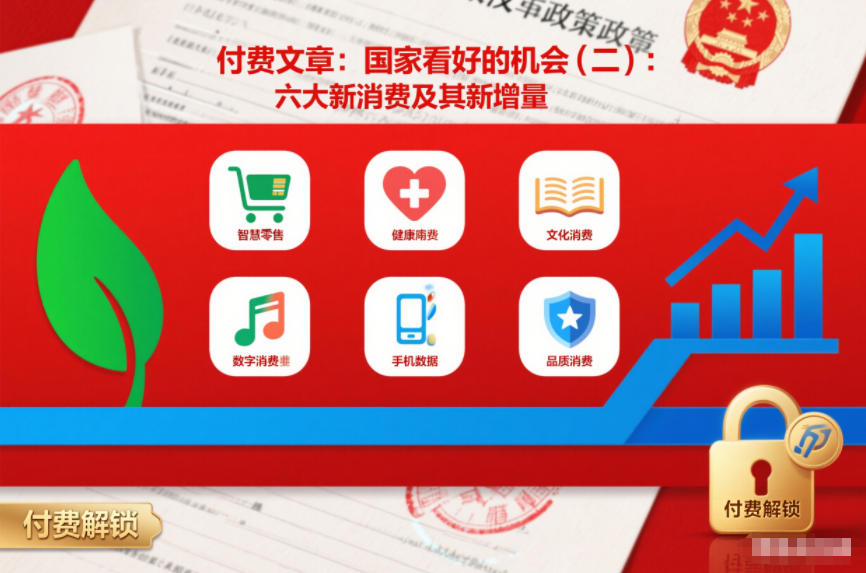 文章：国家看好的机会(二)：六大新消费及其新增量-AI创作学习-提示词应用-短视频玩法野草AI资源学习网