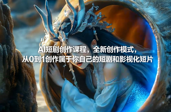 AI短剧创作课程：全新创作模式，从0到1创作属于你自己的短剧和影视化短片-AI创作学习-提示词应用-短视频玩法野草AI资源学习网