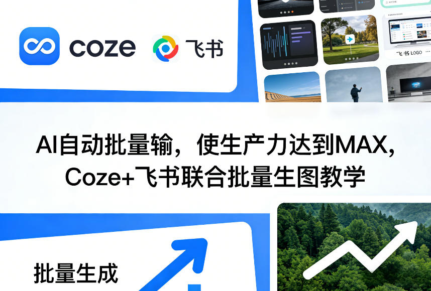 AI自动批量输，使生产力达到MAX，Coze+飞书联合批量生图教学-AI创作学习-提示词应用-短视频玩法野草AI资源学习网