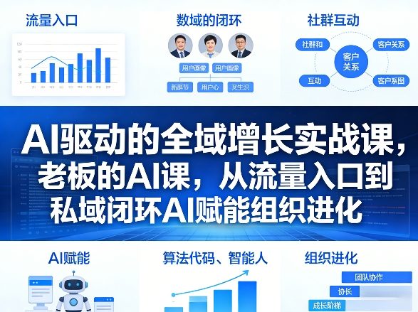 亲爱的安先生：AI驱动的全域增长实战课，老板的AI课，从流量入口到私域闭环AI赋能组织进化（26年3月12-14日）-AI创作学习-提示词应用-短视频玩法野草AI资源学习网