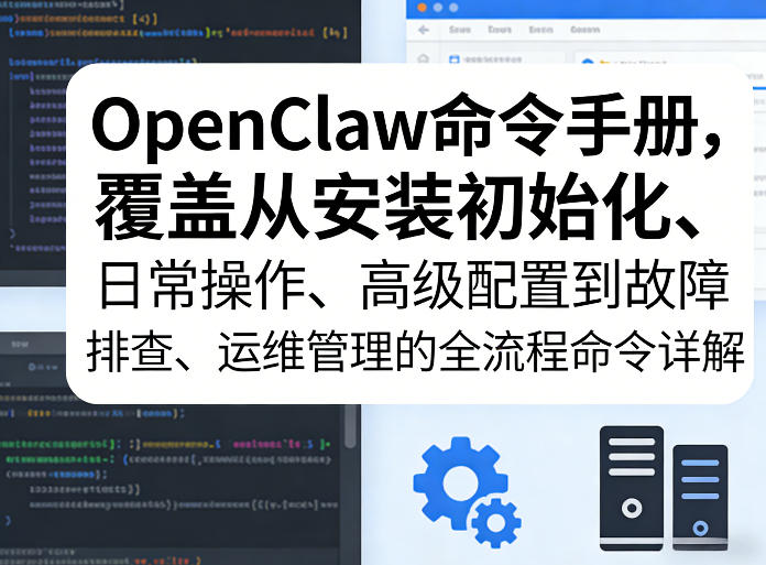 OpenClaw命令手册，覆盖从安装初始化、日常操作、高级配置到故障排查、运维管理的全流程命令详解-AI创作学习-提示词应用-短视频玩法野草AI资源学习网