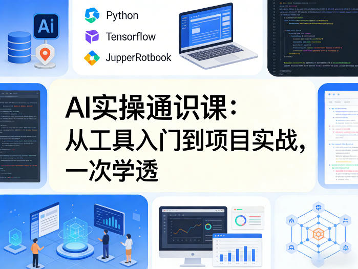 AI实操通识课，从工具入门到项目实战，一次学透-AI创作学习-提示词应用-短视频玩法野草AI资源学习网