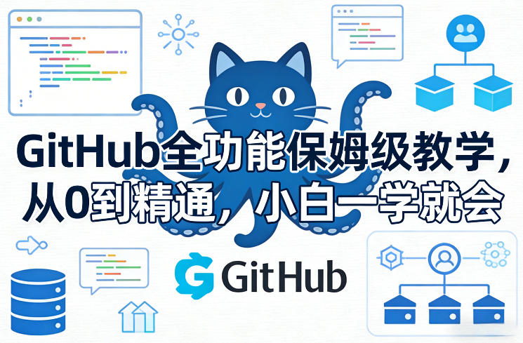 GitHub全功能保姆级教学，从0到精通，小白一学就会-AI创作学习-提示词应用-短视频玩法野草AI资源学习网