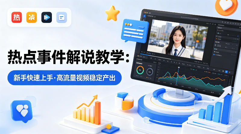 某大V的【热点事件解说】短视频制作教学：新手也能快速上手，稳定产出高流量解说视频-AI创作学习-提示词应用-短视频玩法野草AI资源学习网