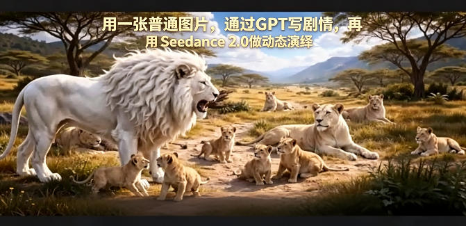用一张普通图片，通过GPT写剧情，再用Seedance 2.0做动态演绎，生成迪士尼风格搞笑动画-AI创作学习-提示词应用-短视频玩法野草AI资源学习网