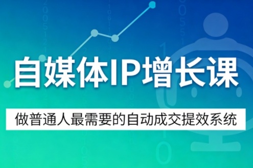 自媒体IP增长课，做普通人最需要的自动成交提效系统-AI创作学习-提示词应用-短视频玩法野草AI资源学习网