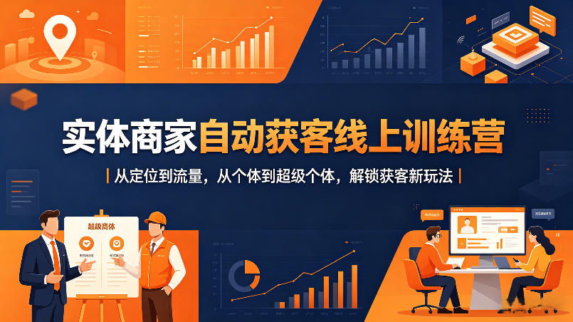 实体商家自动获客线上训练营｜从定位到流量，从个体到超级个体，解锁获客新玩法-AI创作学习-提示词应用-短视频玩法野草AI资源学习网